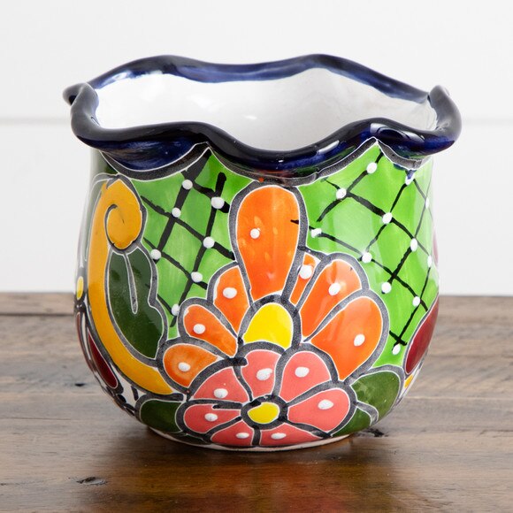 6 X 7 Handmade Mexican Talavera Ceramic Planter - SKU #7546-S1 - 11