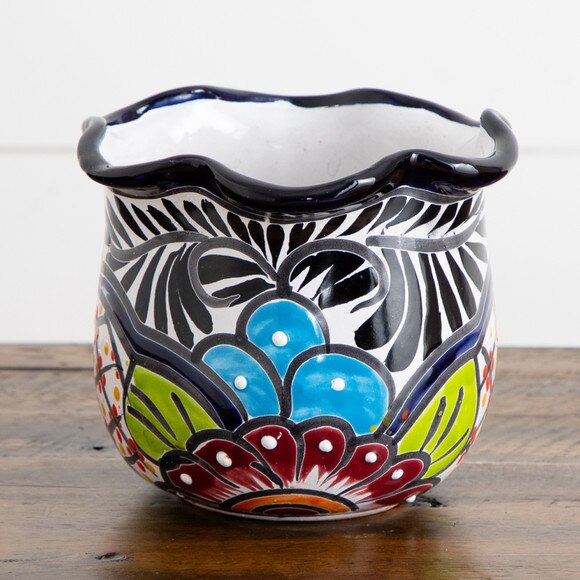 6 X 7 Handmade Mexican Talavera Ceramic Planter - SKU #7546-S1 - 13