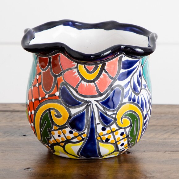 6 X 7 Handmade Mexican Talavera Ceramic Planter - SKU #7546-S1 - 14