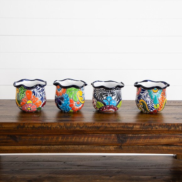 6 X 7 Handmade Mexican Talavera Ceramic Planter - SKU #7546-S1 - 16