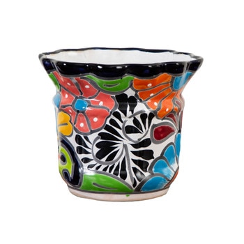 7 x 8 Handmade Mexican Talavera Ceramic Planter - SKU #7547-S1