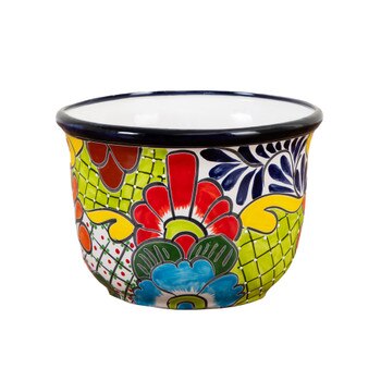 9 x 12.5 Handmade Mexican Talavera Ceramic Planter - SKU #7548-S1