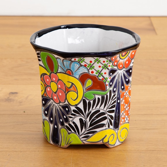 9.5 x 10 Handmade Mexican Talavera Ceramic Planter - SKU #7550-S1 - 15