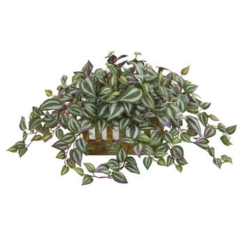 Wandering Jew Artificial Plant in Decorative Planter - SKU #8056