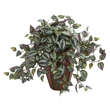 Wandering Jew Artificial Plant in Decorative Plantert - SKU #8167