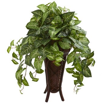 Nepthytis Artificial Plant in Stand Planter - SKU #8187