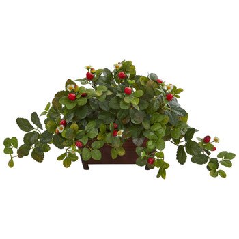 Strawberry Artificial Plant in Decorative Planter - SKU #8211