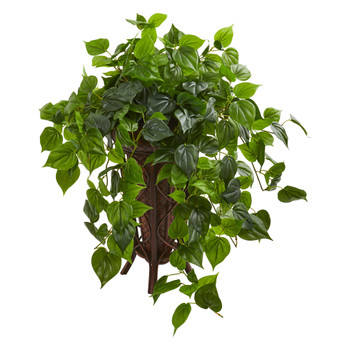 Philodendron Artificial Plant in Stand Planter - SKU #8217