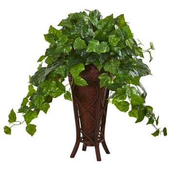 32 London Ivy Artificial Plant in Decorative Planter Real Touch - SKU #8601