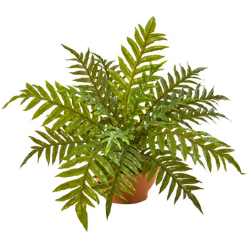 24 Hares Foot Fern Artificial Plant in Planter Real Touch - SKU #8644