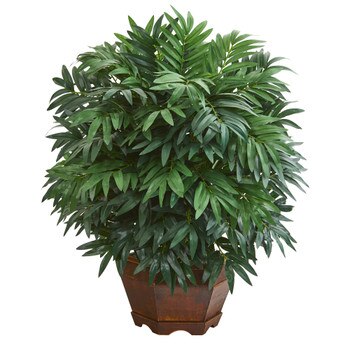 24 Bamboo Palm Artificial Plant in Decorative Planter - SKU #8980