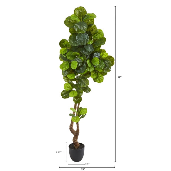 78 Fiddle Leaf Artificial Tree Real Touch - SKU #9116 - 1