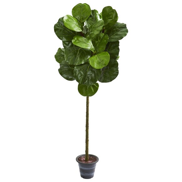 4 Fiddle Leaf Artificial Tree With Decorative Planter - SKU #9136