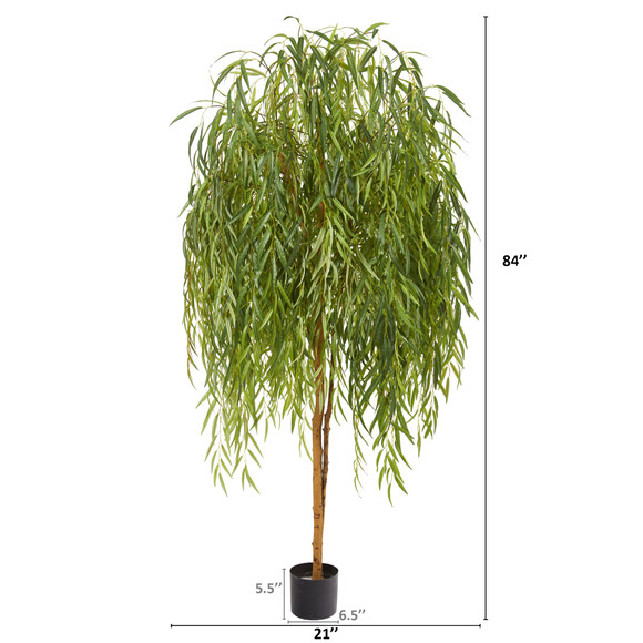 7 Willow Artificial Tree - SKU #9168 - 1