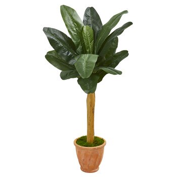 57 Banana Artificial Tree in Terra Cotta Planter - SKU #9543