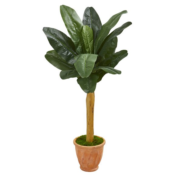 57 Banana Artificial Tree in Terra Cotta Planter - SKU #9543