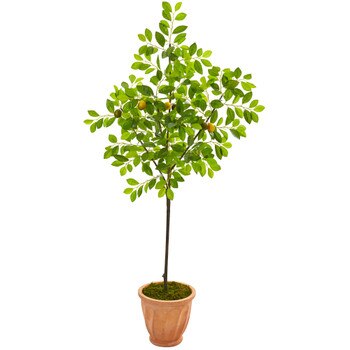 67 Lemon Artificial Tree in Terra-Cotta Planter - SKU #9610