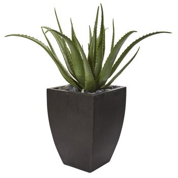 31 Aloe Artificial Plant in Black Planter - SKU #9790