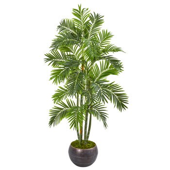 68 Areca Palm Artificial Tree in Metal Bowl - SKU #9801