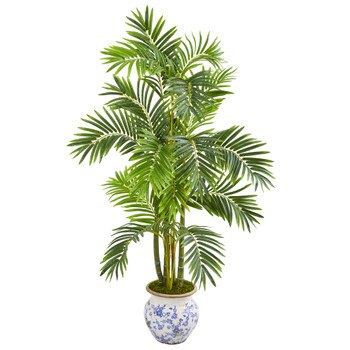 58 Areca Palm Artificial Tree in Floral Planter - SKU #9804