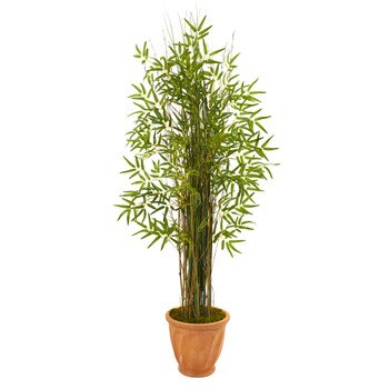 64 Bamboo Grass Artificial Plant in Terra-Cotta Planter - SKU #9822