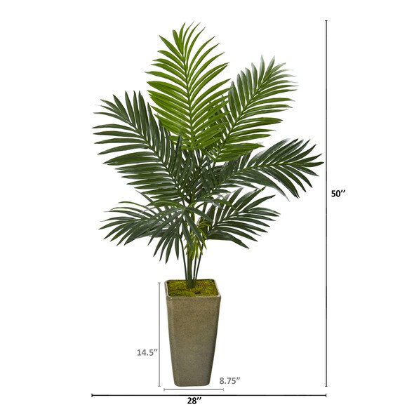 50 Kentia Artificial Palm Tree in Green Planter - SKU #9836 - 1
