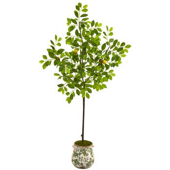 5 Lemon Artificial Tree in Floral Planter - SKU #9889