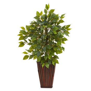 19 Mini Ficus Artificial Tree in Decorative Planter - SKU #9913