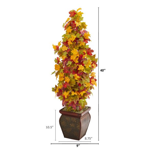 40 Autumn Maple Artificial Tree in Decorative Planter - SKU #9943 - 1