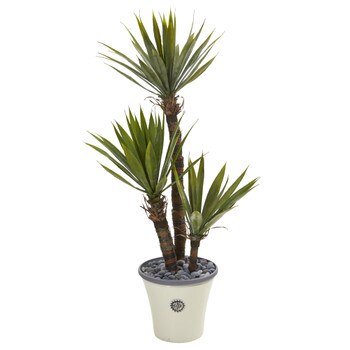 53 Yucca Artificial Tree in Decorative Planter - SKU #9965