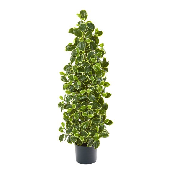 39 Variegated Holly Leaf Artificial Tree Real Touch - SKU #9997