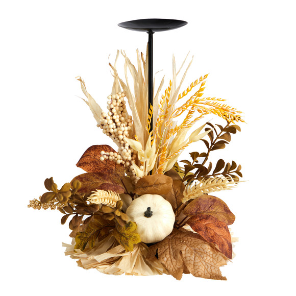 12 Autumn Harvest and Pumpkin Fall Candle Holder - SKU #A1782