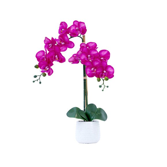 19 Artificial Purple Orchid with Decorative Vase - SKU #A2127