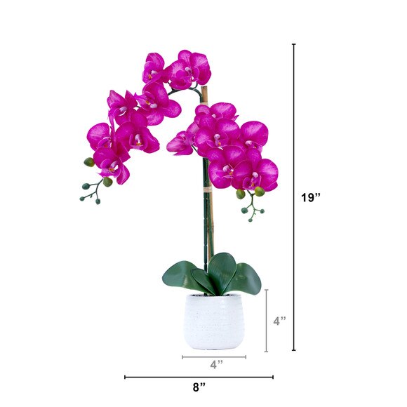 19 Artificial Purple Orchid with Decorative Vase - SKU #A2127 - 1