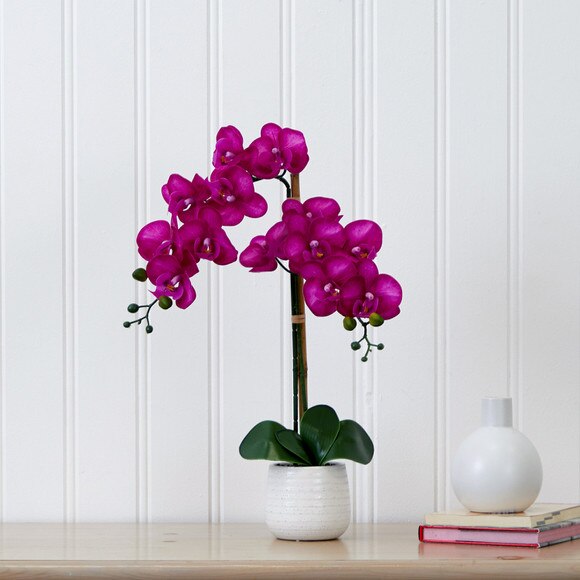 19 Artificial Purple Orchid with Decorative Vase - SKU #A2127 - 3