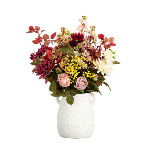 25 Mixed Flower Arrangement in Ceramic Vase - SKU #A2166