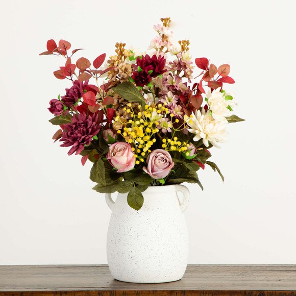 25 Mixed Flower Arrangement in Ceramic Vase - SKU #A2166 - 7