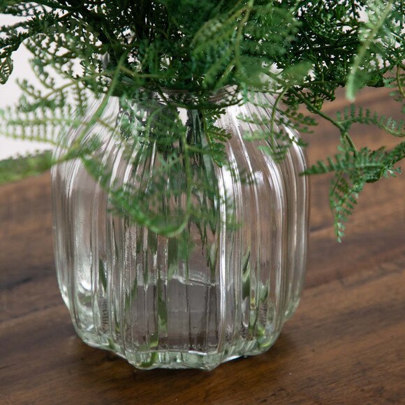 17 Artificial Forest Fern Arrangement in Glass Vase - SKU #A2176 - 4