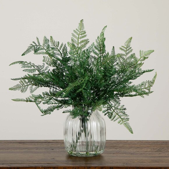 17 Artificial Forest Fern Arrangement in Glass Vase - SKU #A2176 - 7