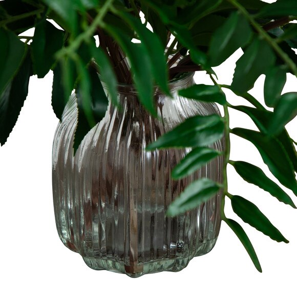 19 Palmate Fern Arrangement in Glass Vase - SKU #A2191 - 4