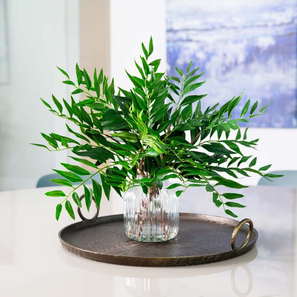 19 Palmate Fern Arrangement in Glass Vase - SKU #A2191 - 5