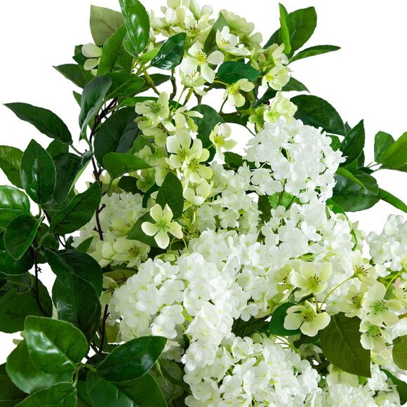 31 Artificial Mixed Flower Arrangement in Hyacinth Weave Basket - SKU #A2240 - 2