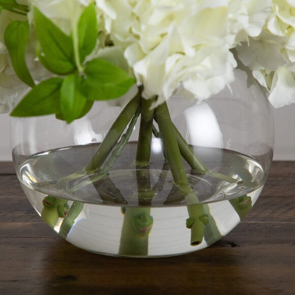 Wedding Collection 18-in Artificial Hydrangea Arrangement in Glass Vase - SKU #A2310 - 3