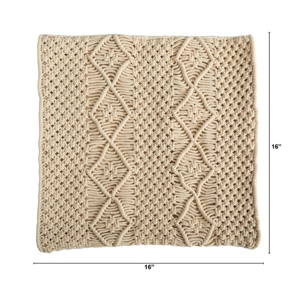 16 BOHO Woven Macrame Decorative Pillow Cover - SKU #D1018 - 1