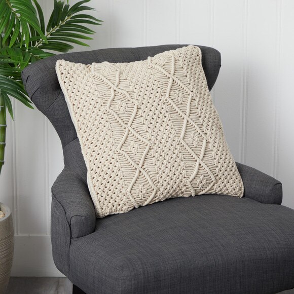 16 BOHO Woven Macrame Decorative Pillow Cover - SKU #D1018 - 4