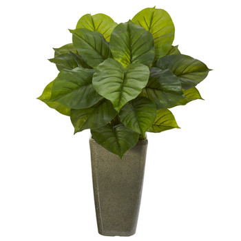 34 Large Philodendron Artificial Plant in Green Planter Real Touch - SKU #P1110