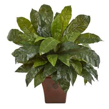 2.5 Birds Nest Fern Artificial Plant in Brown Planter - SKU #P1227
