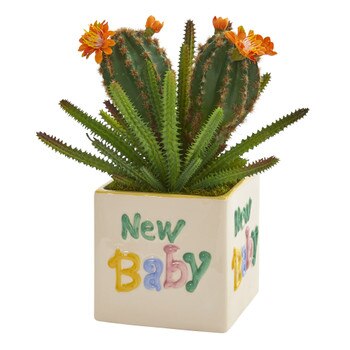 11 Cactus Succulent Artificial Plant in New Baby Planter - SKU #P1311