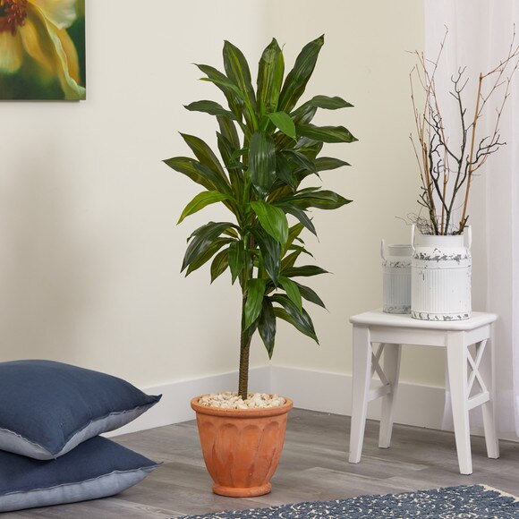 4 Dracaena Artificial Plant in Terra-Cotta Planter Real Touch - SKU #P1329 - 2