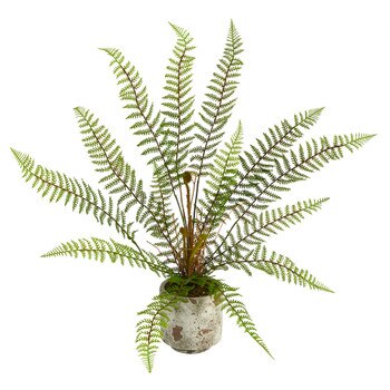 20 Fern Artificial Plant in Decorative Planter - SKU #P1509